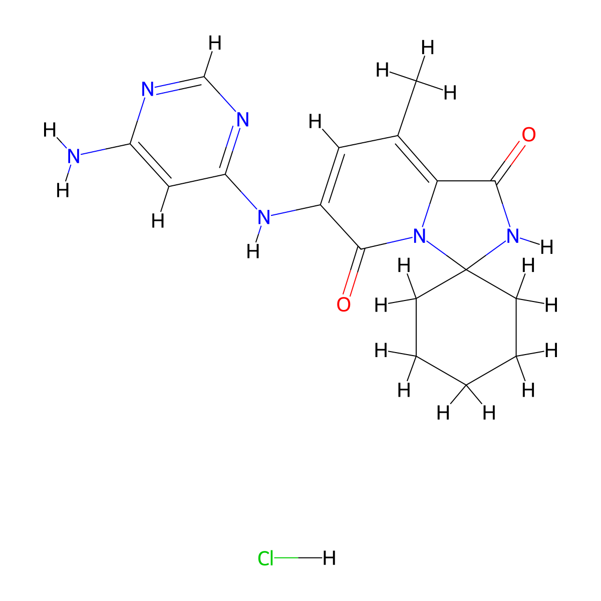 Tomivosertib Hydrochloride molecular structure, CAS 1849590-02-8