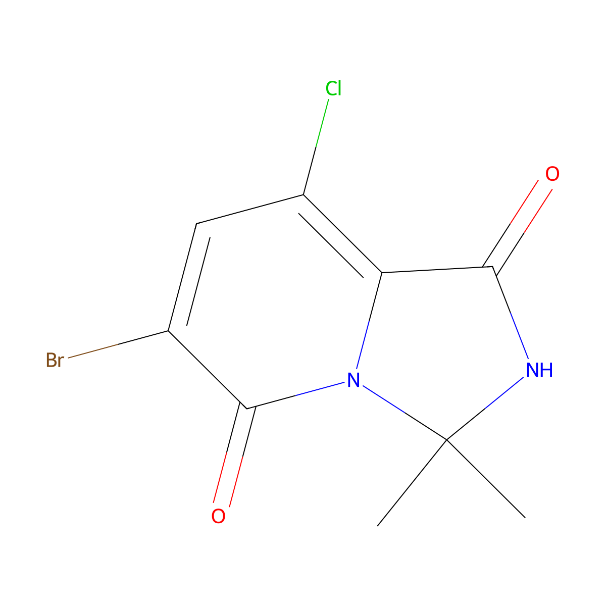 6-Bromo-8-chloro-3,3-dimethyl-2,3-dihydroimidazo[1,5-a]pyridine-1,5-dione molecular structure, CAS 1849592-09-1