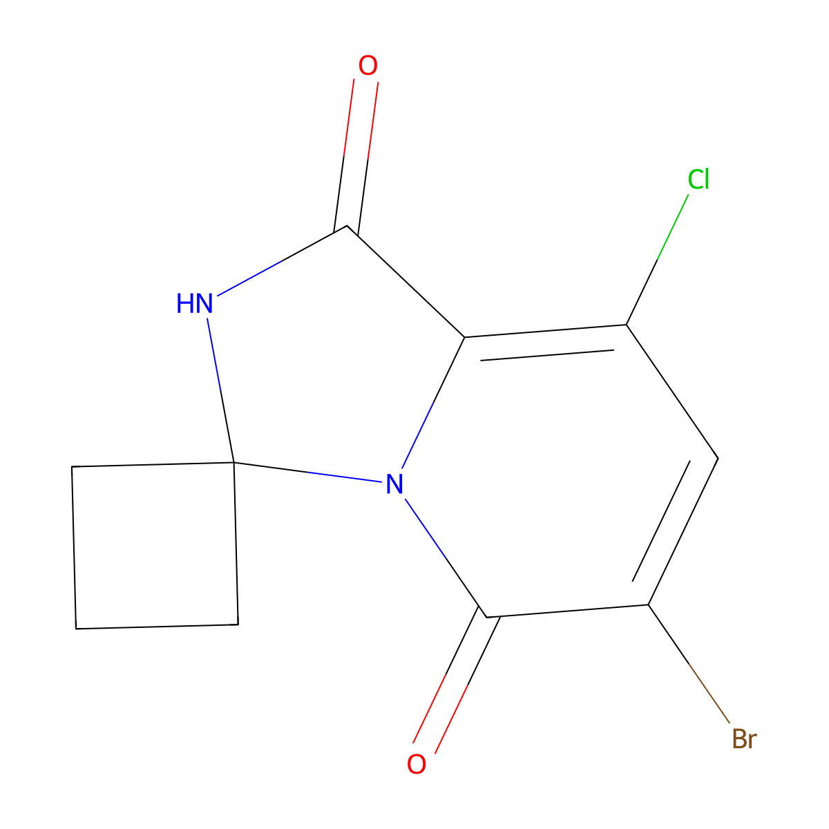 6'-bromo-8'-chloro-1'H-spiro[cyclobutane-1,3'-imidazo[1,5-a]pyridine]-1',5'(2'H)-dione molecular structure, CAS 1849592-10-4