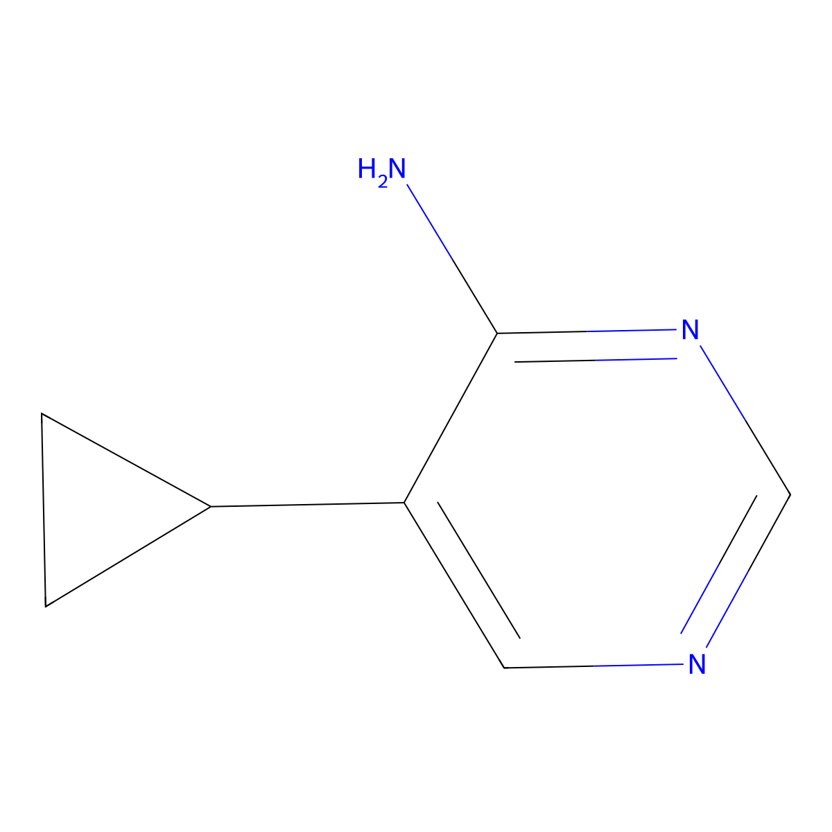 5-Cyclopropylpyrimidin-4-amine molecular structure, CAS 1849594-13-3