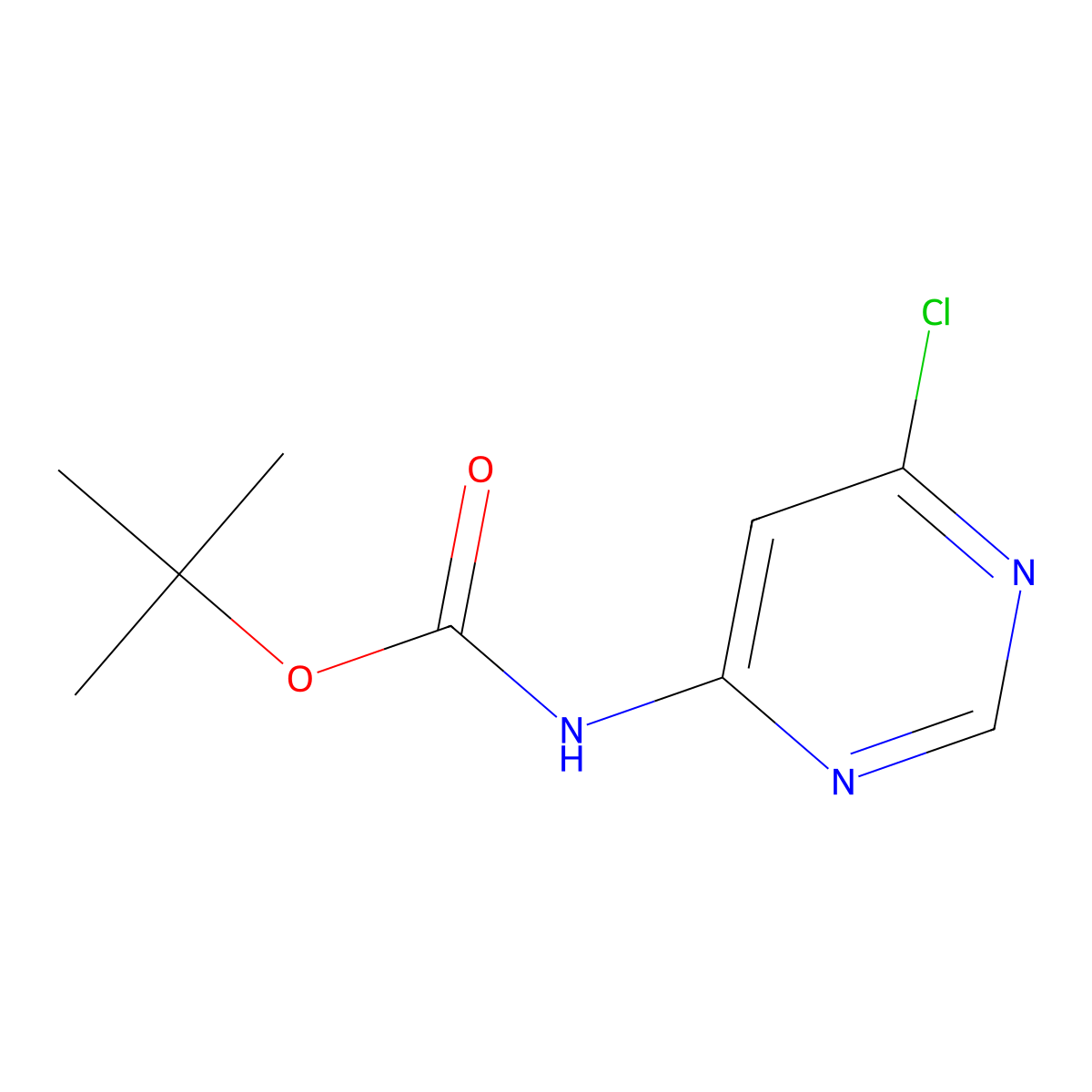 tert-Butyl (6-chloropyrimidin-4-yl)carbamate molecular structure, CAS 1849595-31-8
