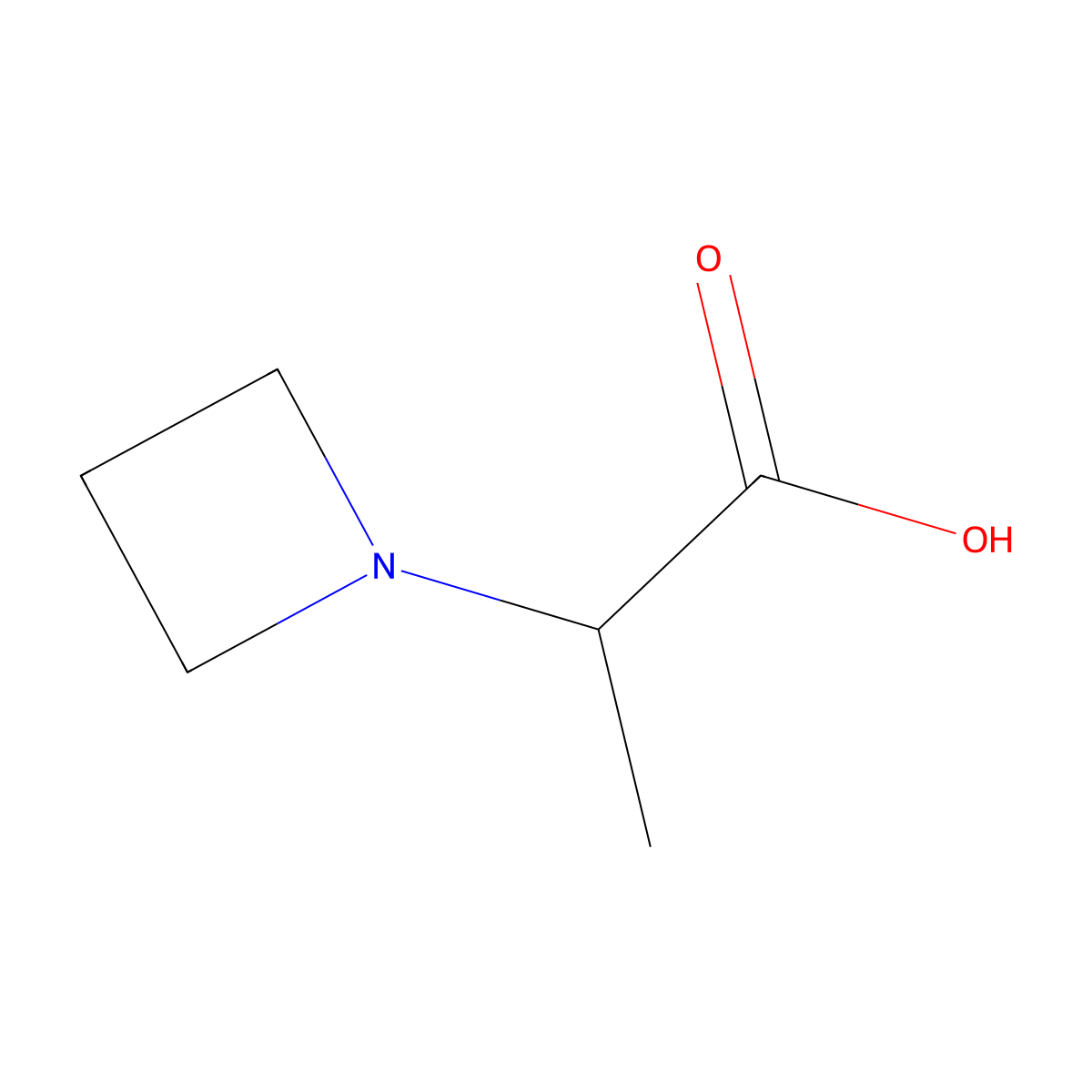 2-(Azetidin-1-yl)propanoic acid molecular structure, CAS 1849613-27-9