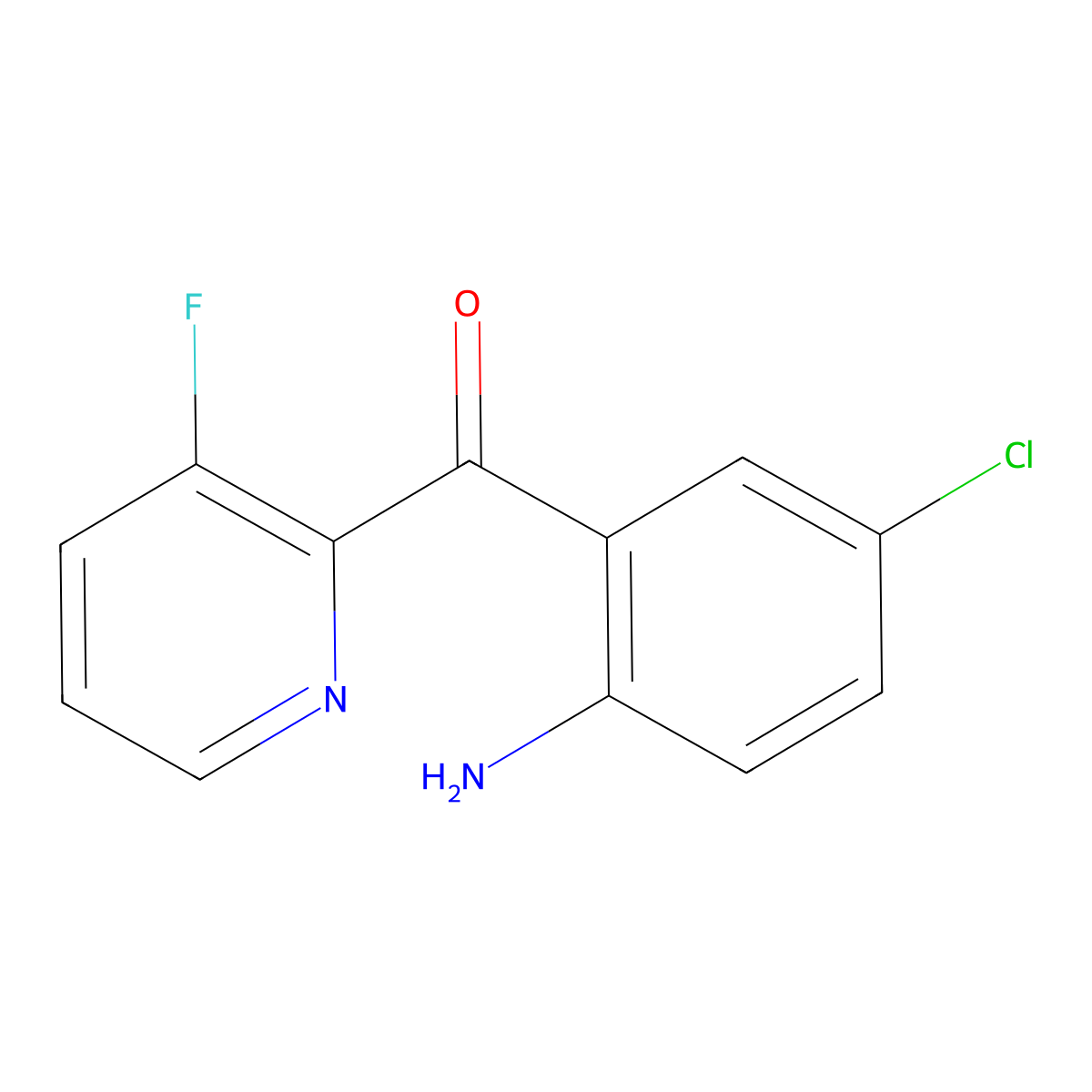 (2-Amino-5-chlorophenyl)(3-fluoropyridin-2-yl)methanone molecular structure, CAS 1849624-95-8