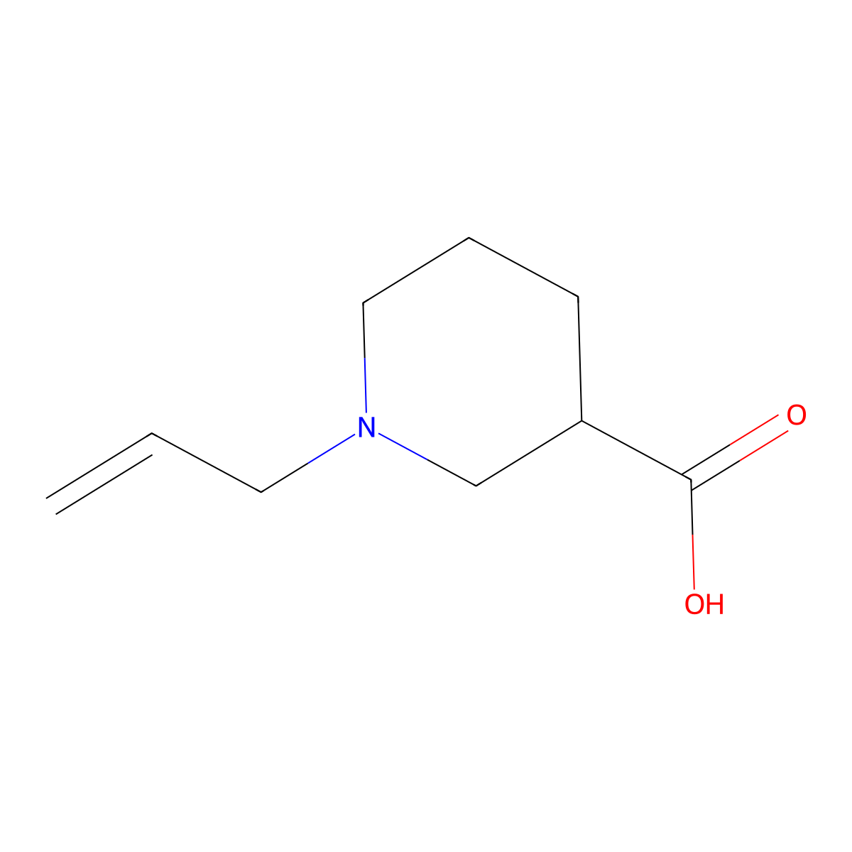 1-Allylpiperidine-3-carboxylic acid molecular structure, CAS 184965-10-4