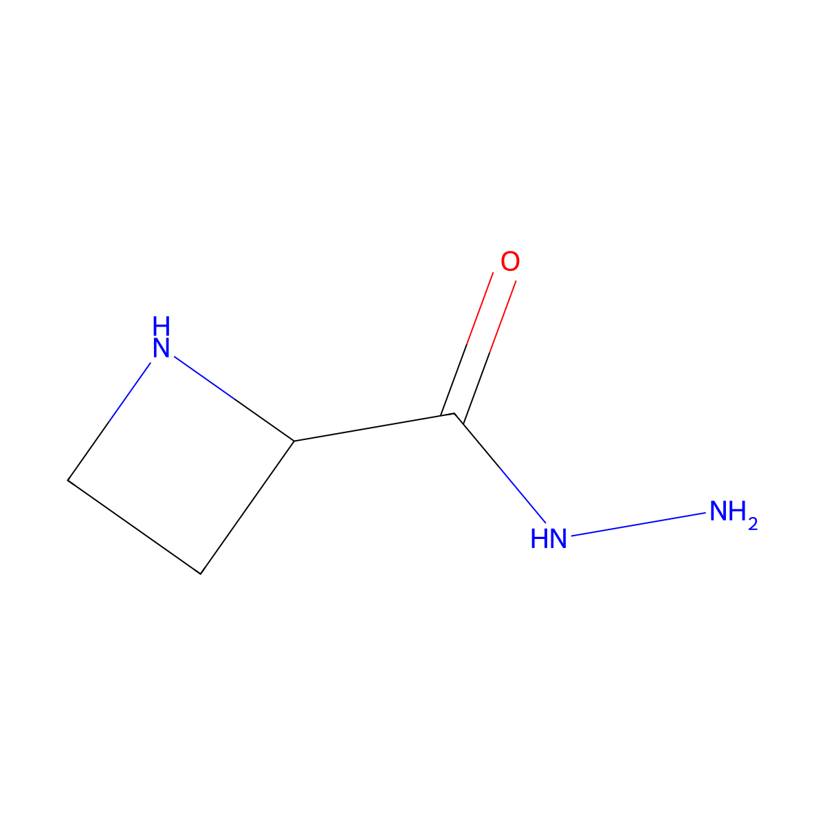 Azetidine-2-carbohydrazide molecular structure, CAS 1849682-13-8