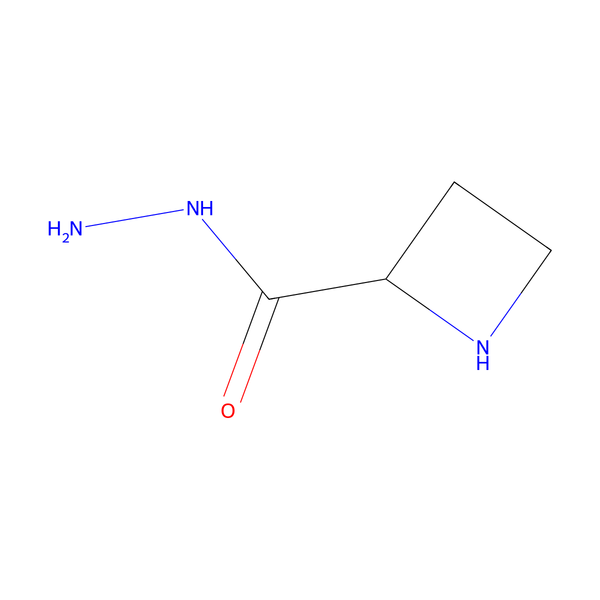 Azetidine-2-carbohydrazide molecular structure, CAS 1849682-13-8