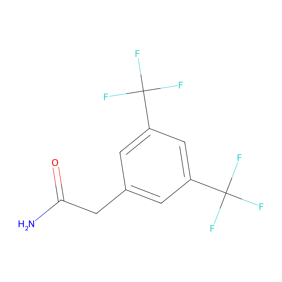 2-[3,5-Bis(trifluoromethyl)phenyl]acetamide molecular structure, CAS 184969-54-8