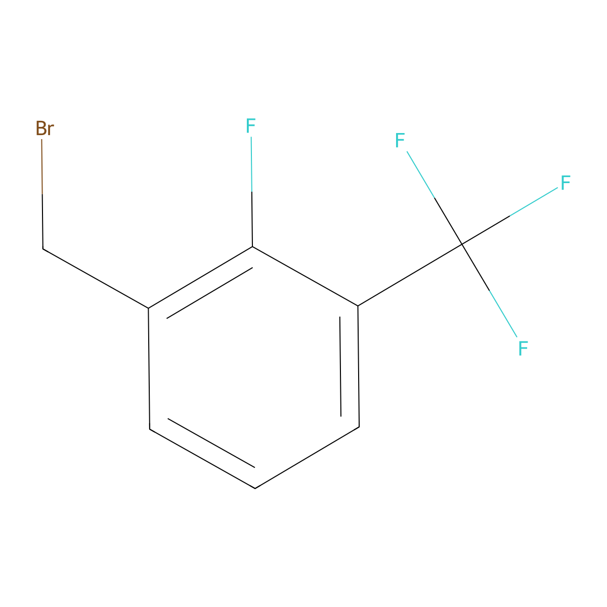 1-(Bromomethyl)-2-fluoro-3-(trifluoromethyl)benzene molecular structure, CAS 184970-25-0