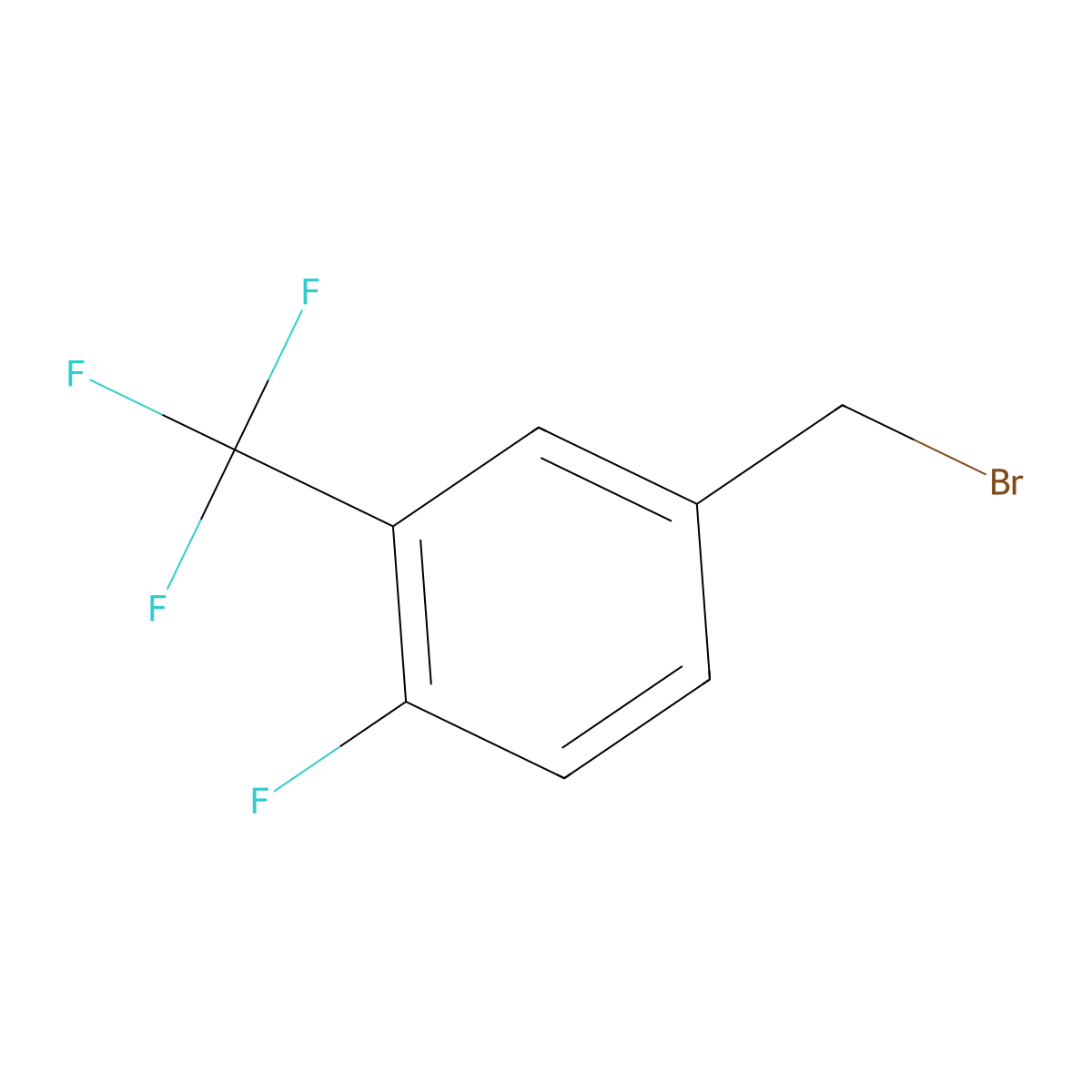 4-Fluoro-3-(trifluoromethyl)benzyl bromide molecular structure, CAS 184970-26-1