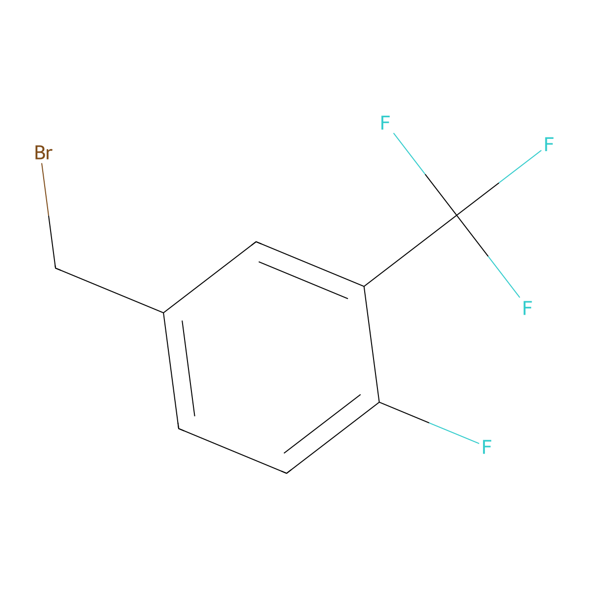 4-Fluoro-3-(trifluoromethyl)benzyl bromide molecular structure, CAS 184970-26-1