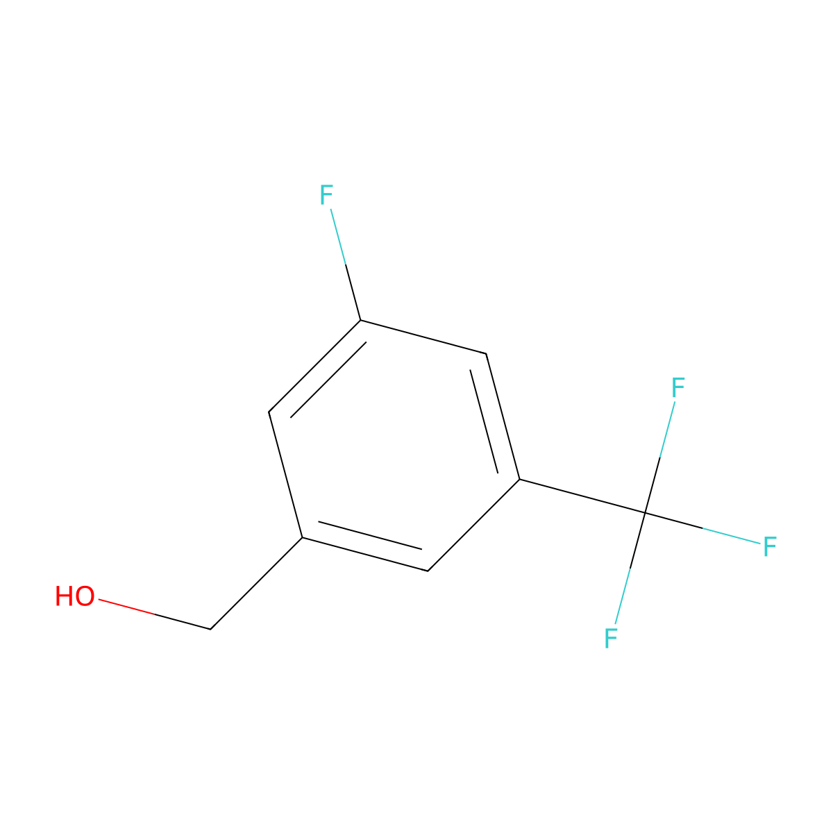 [3-Fluoro-5-(trifluoromethyl)phenyl]methanol molecular structure, CAS 184970-29-4