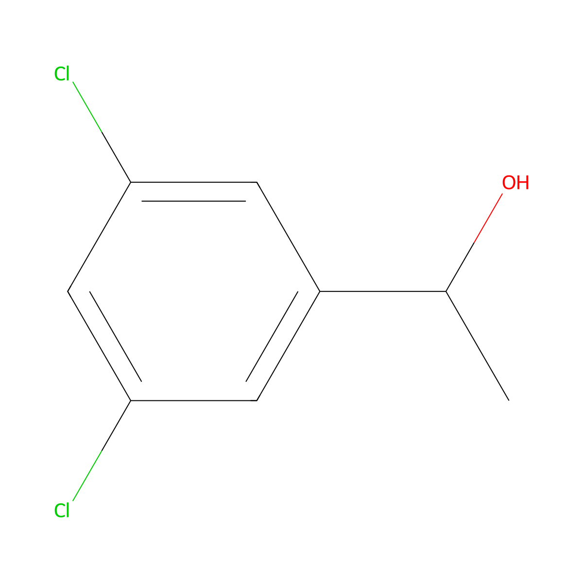 1-(3,5-Dichlorophenyl)ethanol molecular structure, CAS 184970-30-7