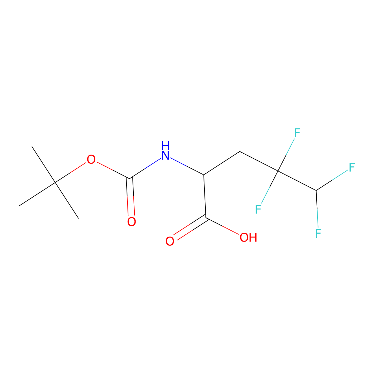 2-{[(Tert-butoxy)carbonyl]amino}-4,4,5,5-tetrafluoropentanoic acid molecular structure, CAS 1849788-75-5