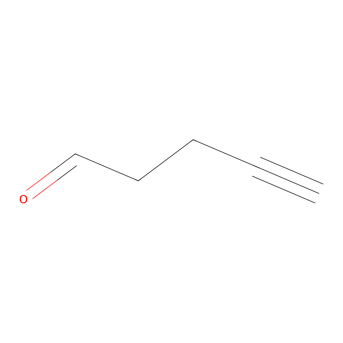 Pent-4-ynal molecular structure, CAS 18498-59-4