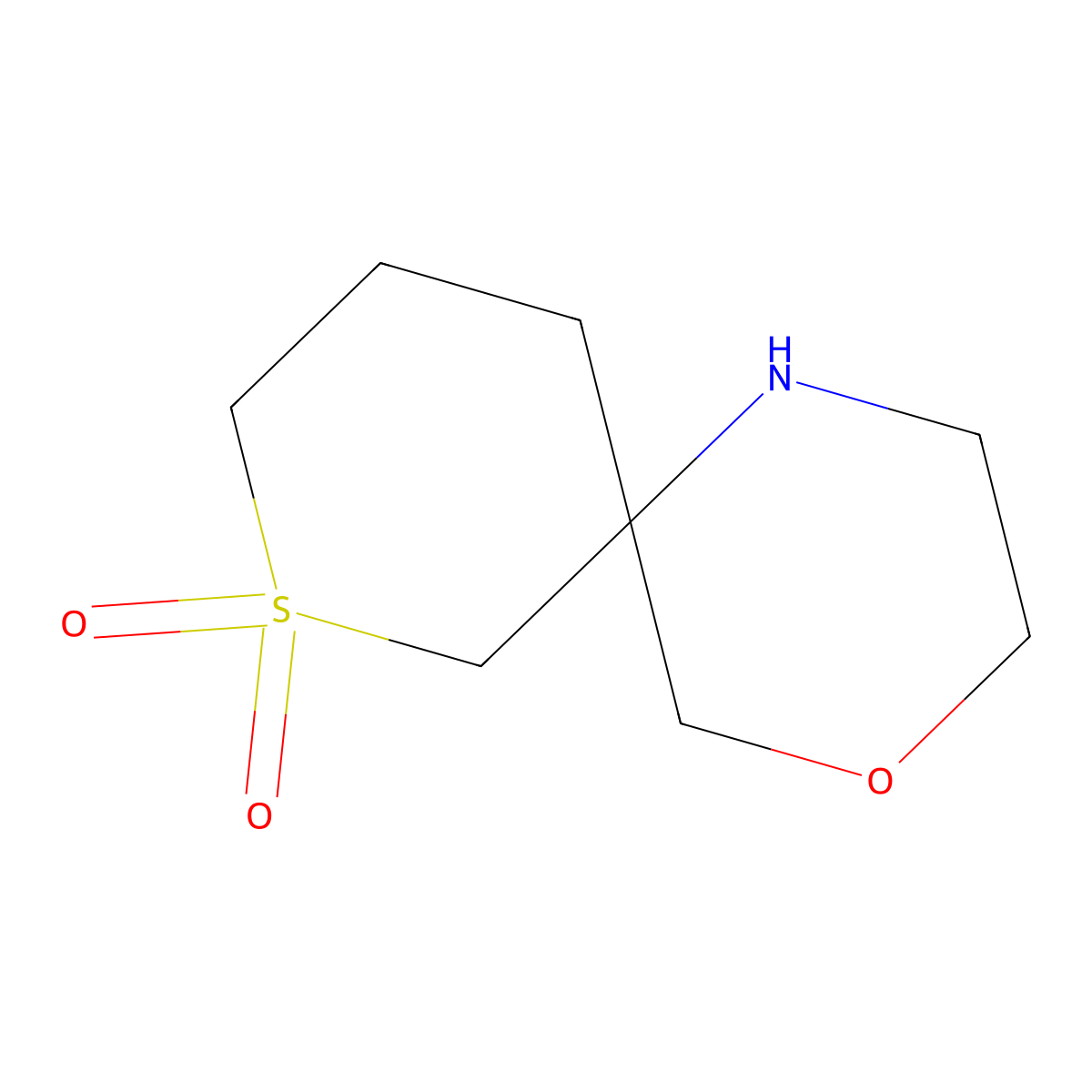 4-Oxa-8lambda6-thia-1-azaspiro[5.5]undecane-8,8-dione molecular structure, CAS 1849828-79-0