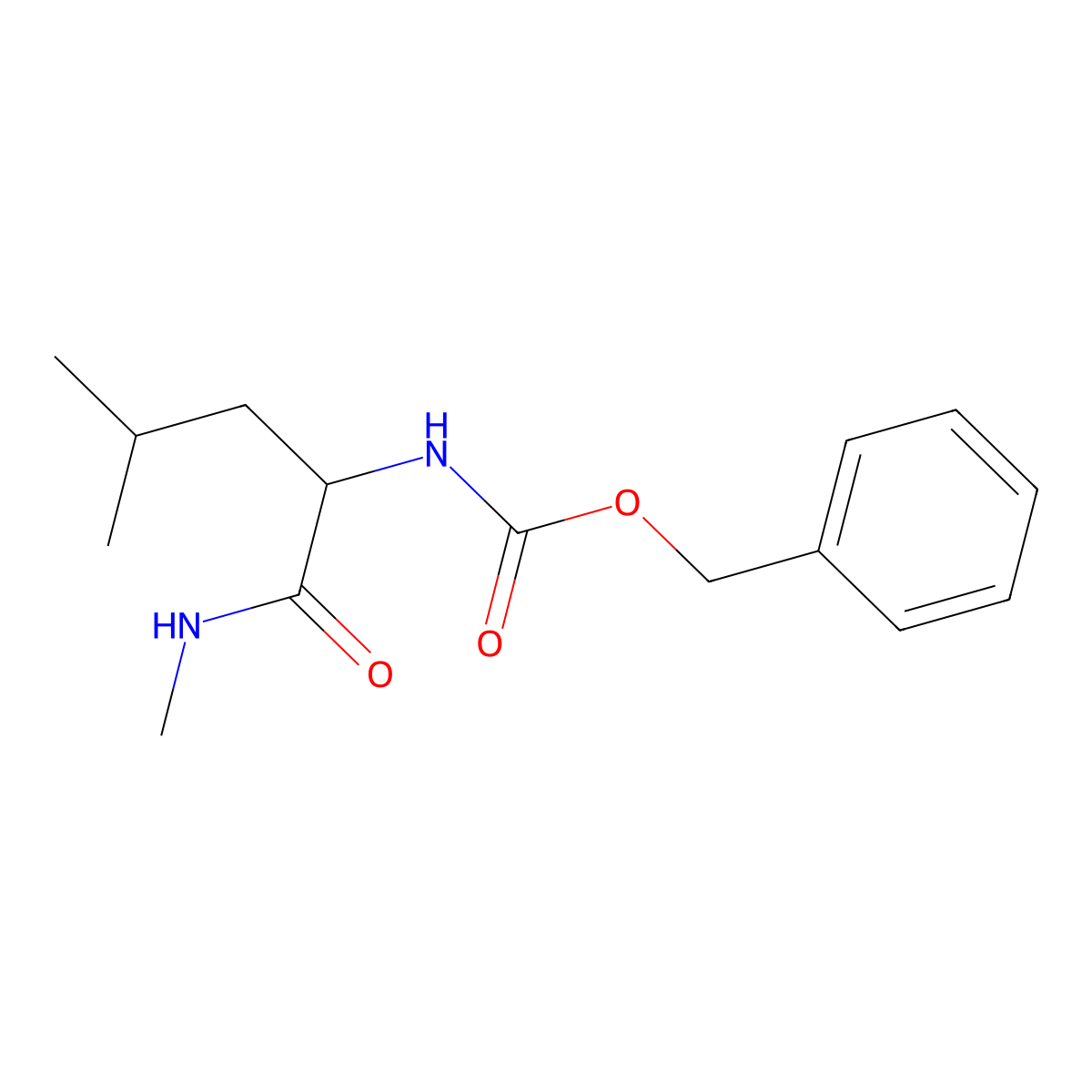 benzyl N-[3-methyl-1-(methylcarbamoyl)butyl]carbamate molecular structure, CAS 1849942-82-0