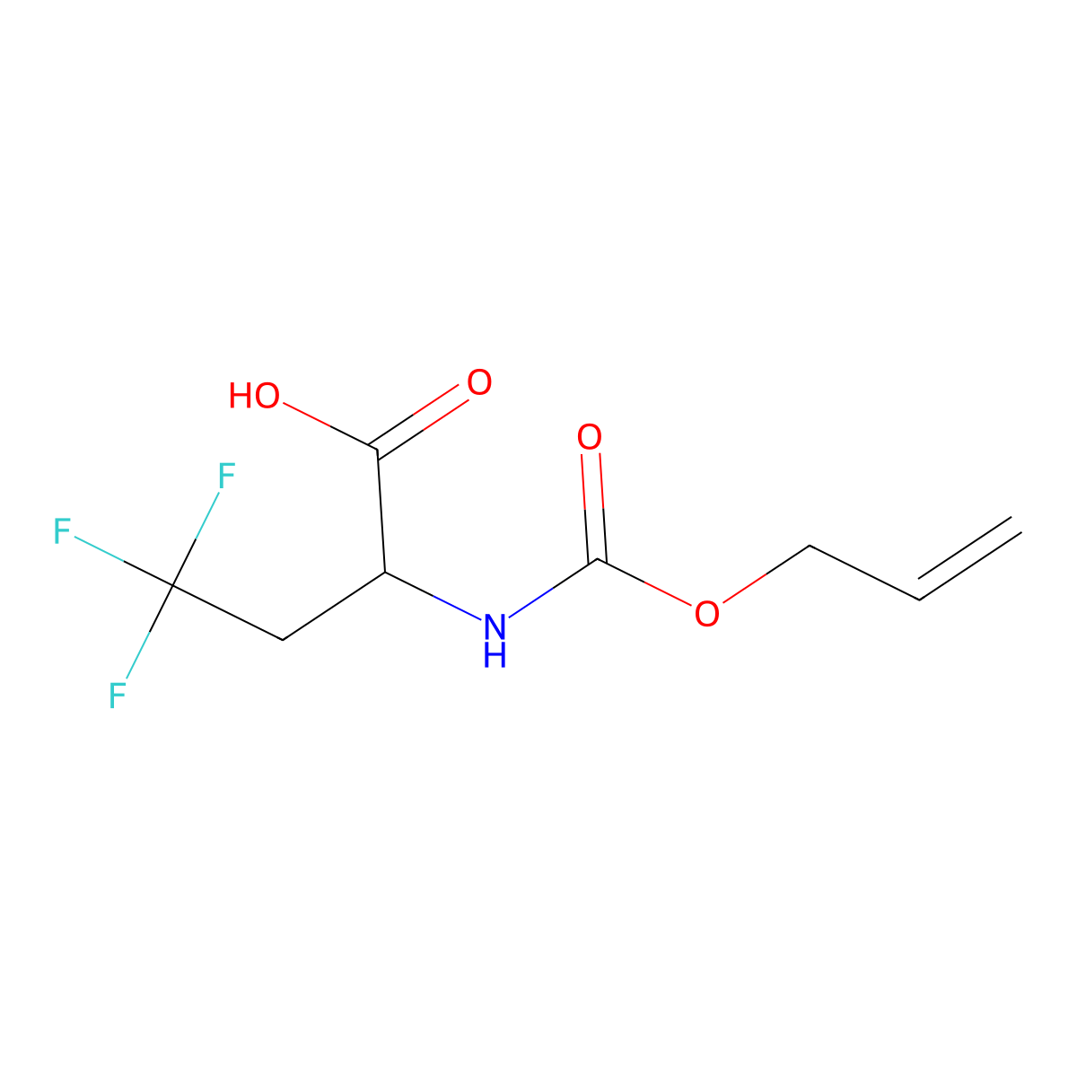 4,4,4-Trifluoro-2-{[(prop-2-en-1-yloxy)carbonyl]amino}butanoic acid molecular structure, CAS 1849979-75-4