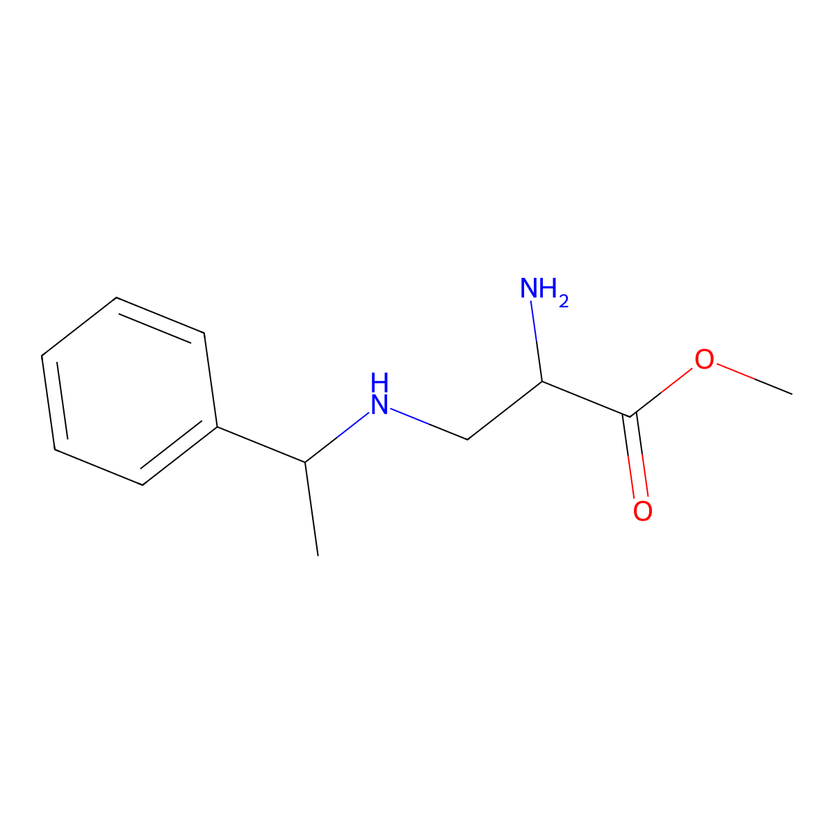 Methyl 2-amino-3-[(1-phenylethyl)amino]propanoate molecular structure, CAS 1849992-40-0