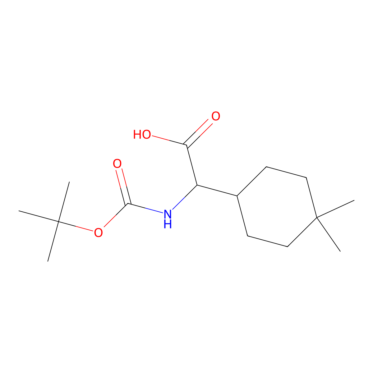 2-{[(Tert-butoxy)carbonyl]amino}-2-(4,4-dimethylcyclohexyl)acetic acid molecular structure, CAS 1849995-36-3