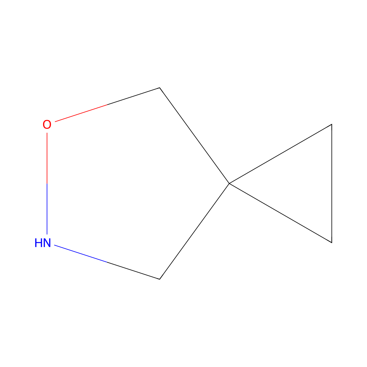 5-Oxa-6-azaspiro[2.4]heptane molecular structure, CAS 185-53-5