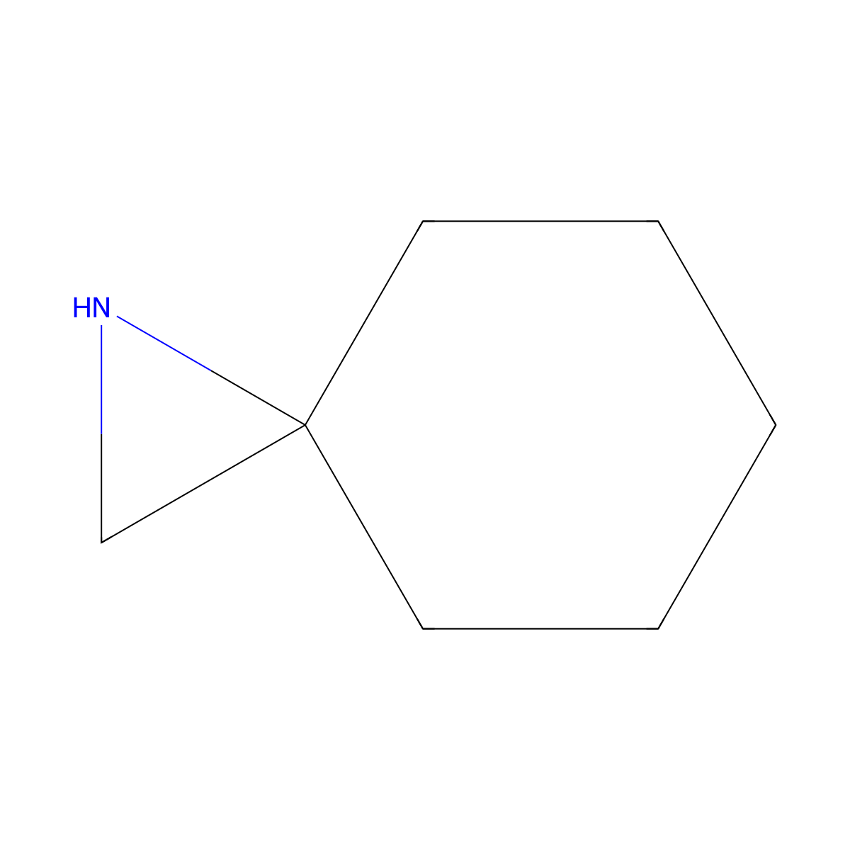 1-Azaspiro[2.5]octane molecular structure, CAS 185-69-3