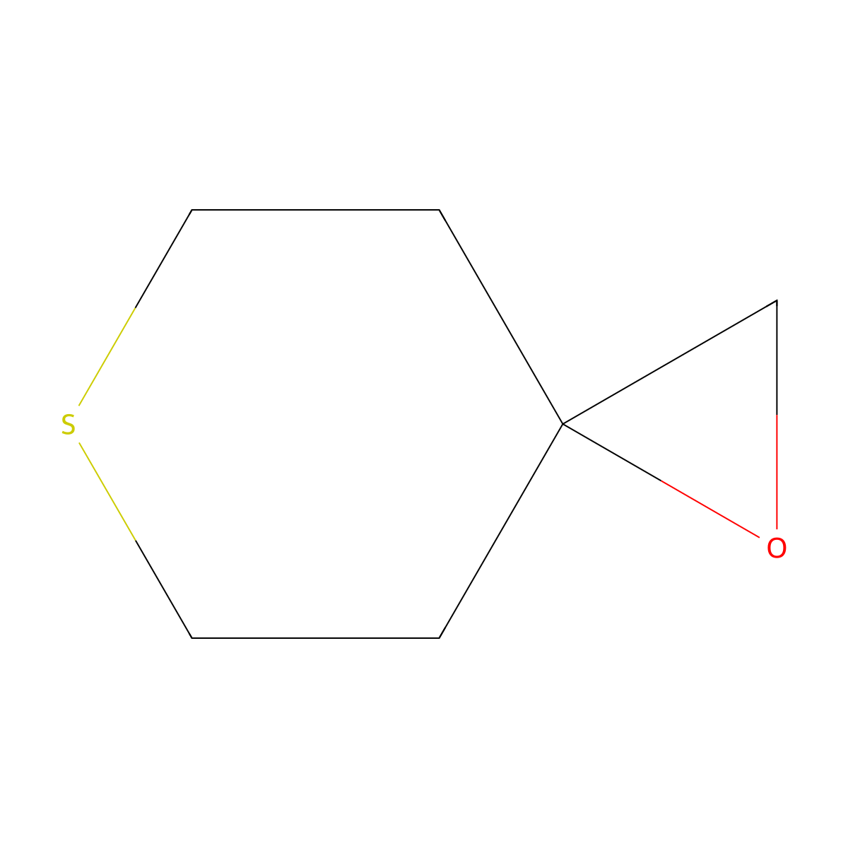 1-Oxa-6-thiaspiro(2.5)octane molecular structure, CAS 185-73-9