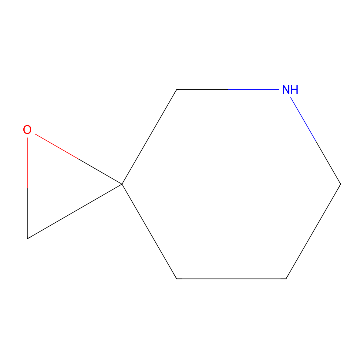 1-Oxa-5-azaspiro[2.5]octane molecular structure, CAS 185-74-0