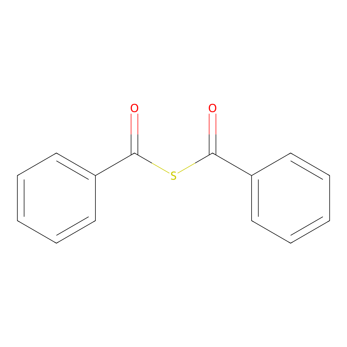 Benzenecarbothioic acid, 1,1'-anhydrosulfide molecular structure, CAS 1850-15-3