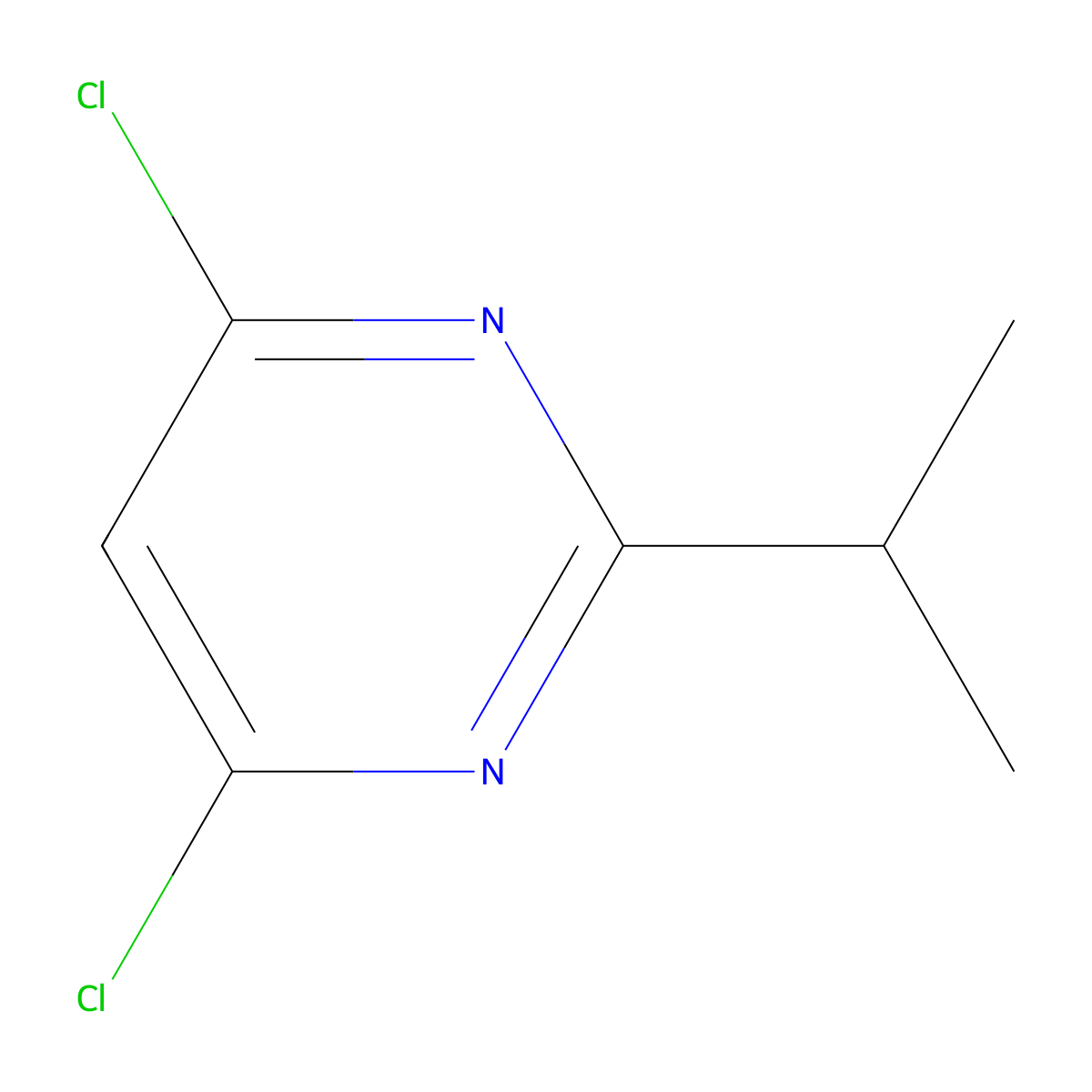 4,6-Dichloro-2-(propan-2-yl)pyrimidine molecular structure, CAS 1850-98-2