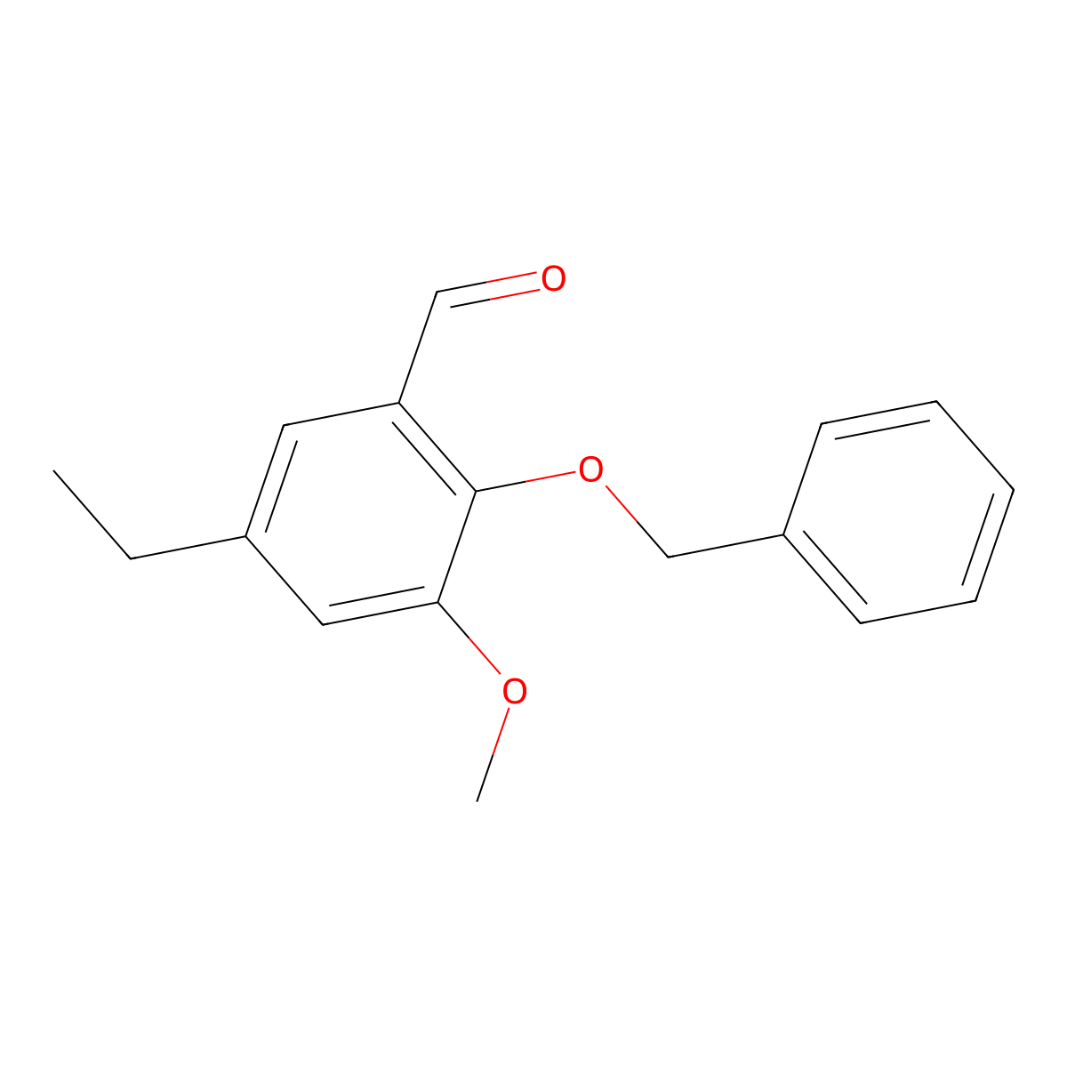 5-Ethyl-3-methoxy-2-(phenylmethoxy)benzaldehyde molecular structure, CAS 18500-06-6