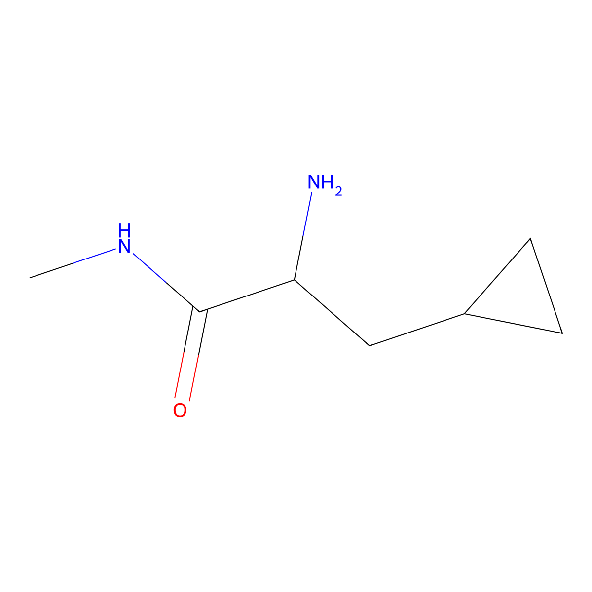 2-Amino-3-cyclopropyl-N-methylpropanamide molecular structure, CAS 1850015-14-3