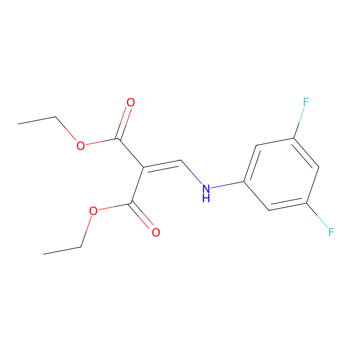 Diethyl 2-[(3,5-difluoroanilino)methylene]malonate molecular structure, CAS 185010-69-9