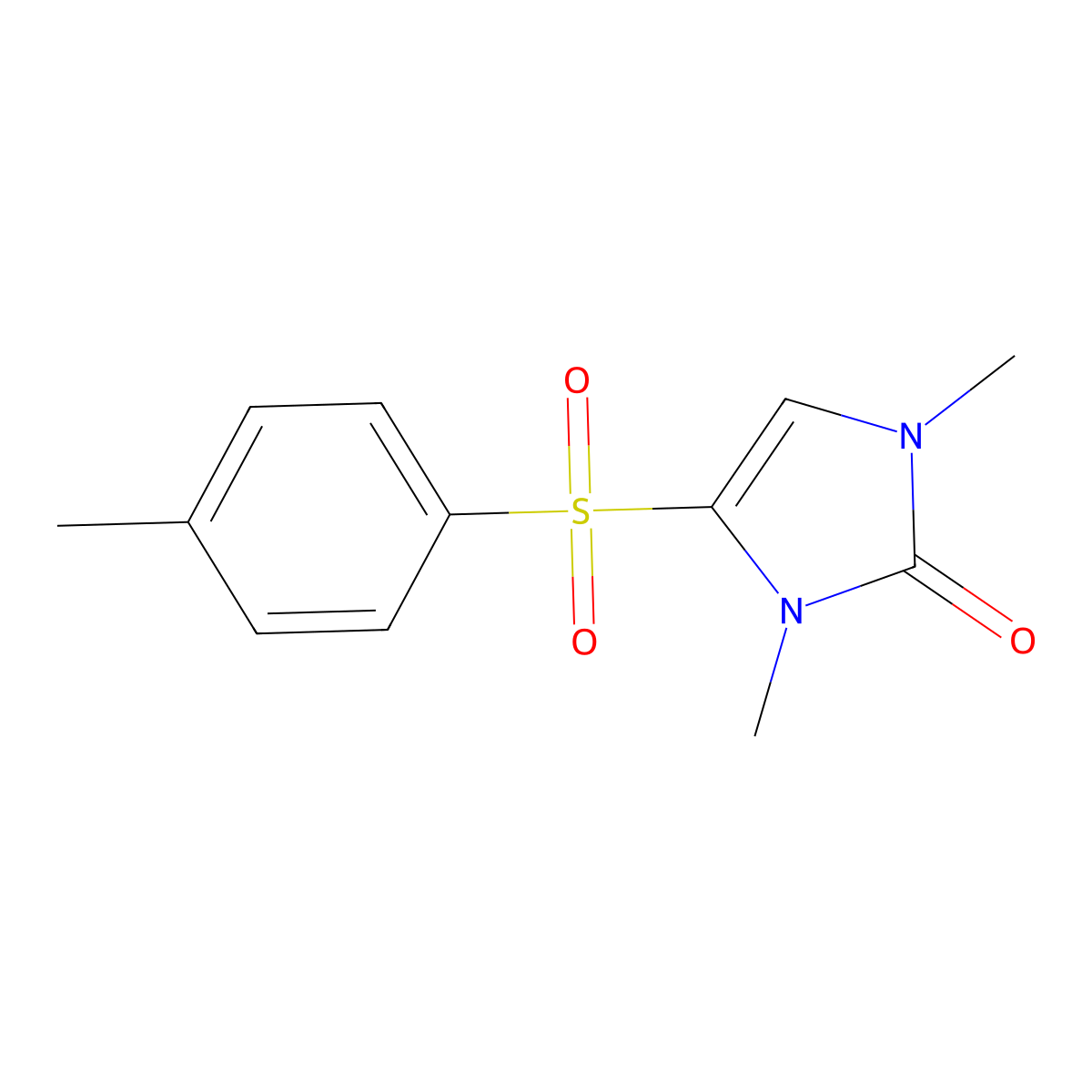 1,3-dimethyl-4-[(4-methylphenyl)sulfonyl]-1,3-dihydro-2H-imidazol-2-one molecular structure, CAS 185011-07-8
