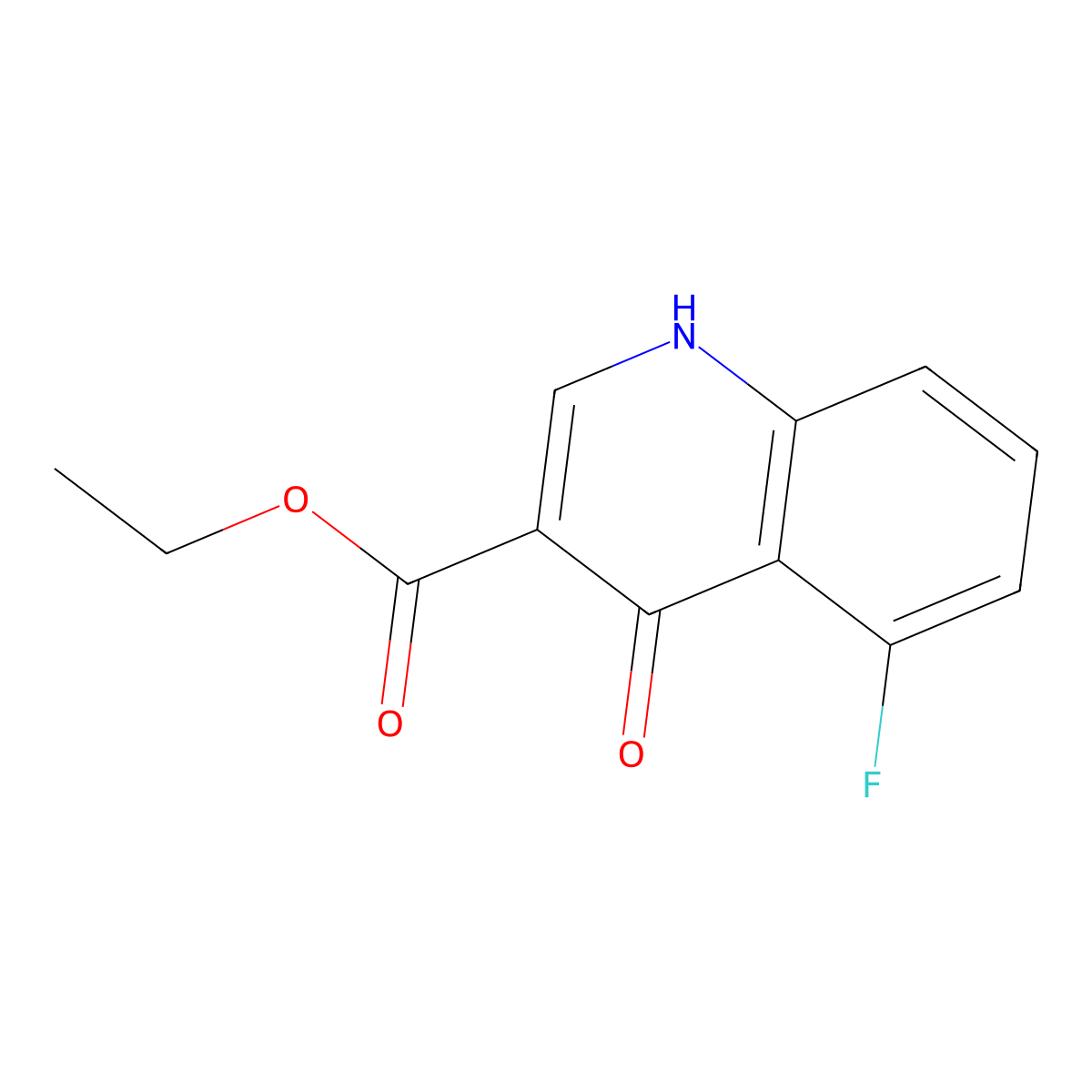 Ethyl 5-fluoro-4-oxo-1,4-dihydroquinoline-3-carboxylate molecular structure, CAS 185011-40-9