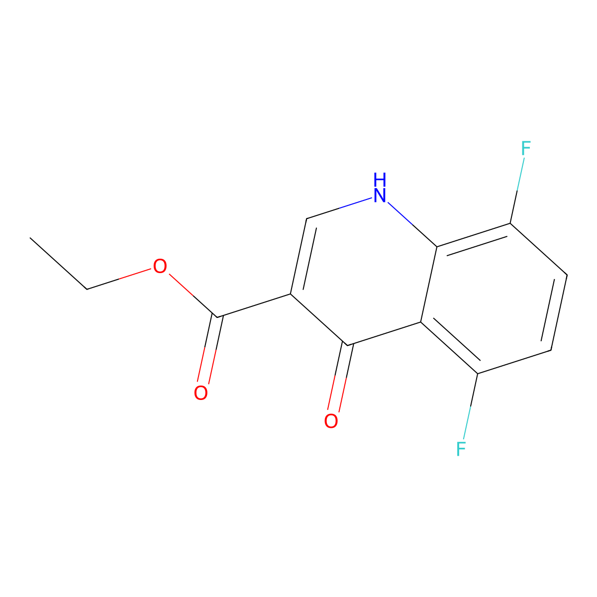 Ethyl 5,8-difluoro-4-oxo-1,4-dihydroquinoline-3-carboxylate molecular structure, CAS 185011-67-0