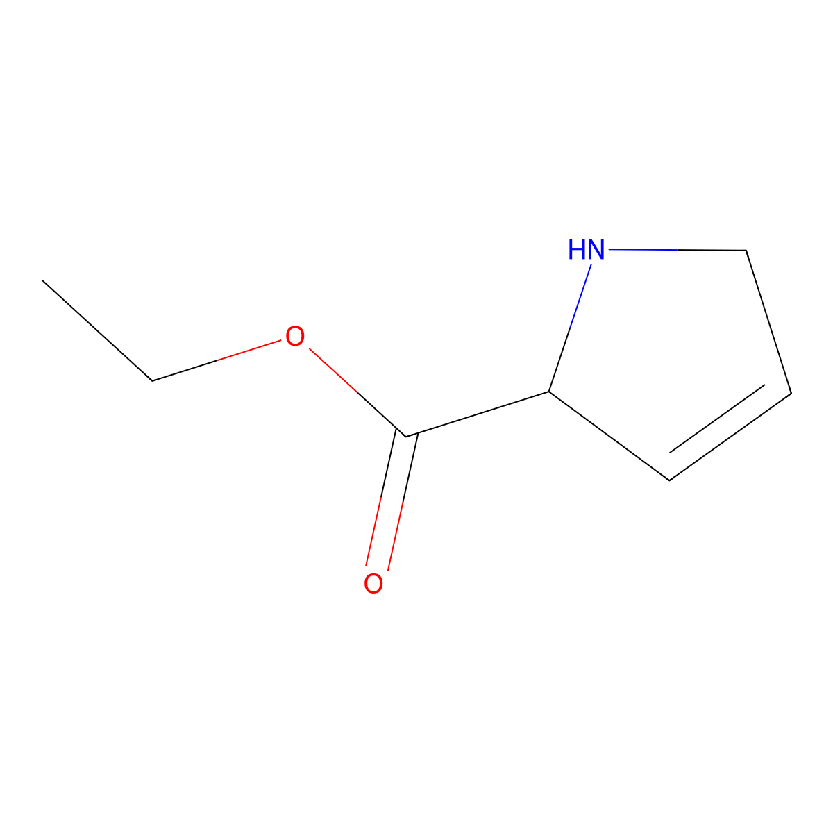 ethyl 2,5-dihydro-1H-pyrrole-2-carboxylate molecular structure, CAS 1850162-59-2