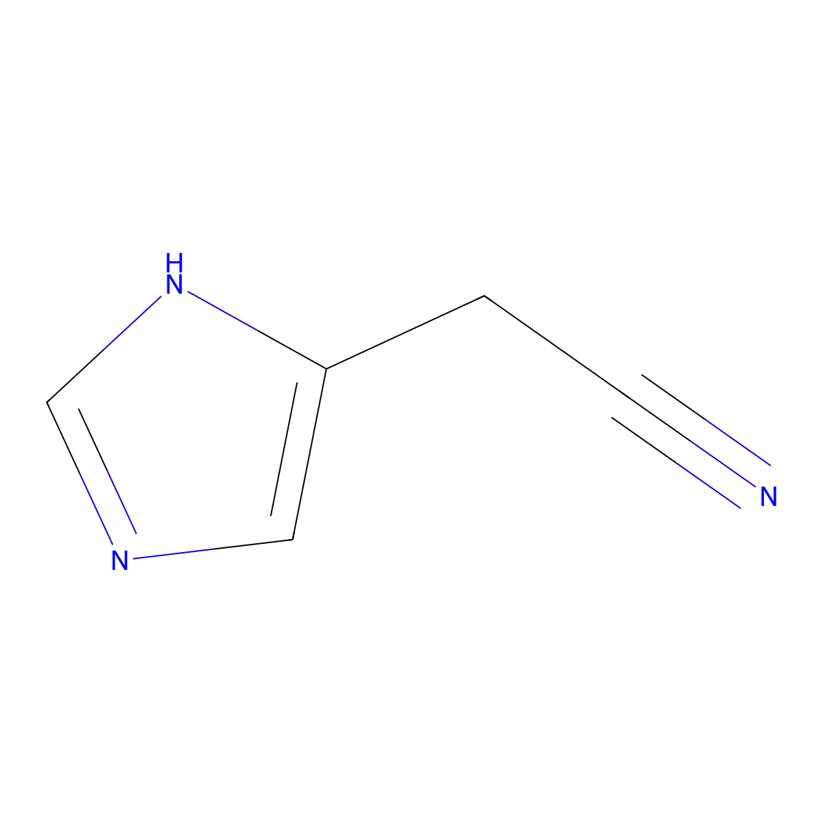2-(1H-imidazol-5-yl)acetonitrile molecular structure, CAS 18502-05-1
