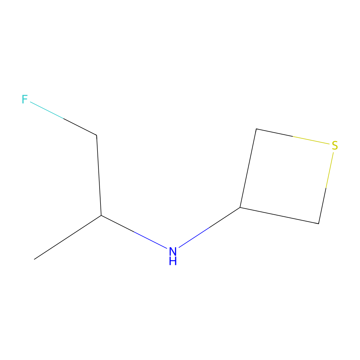 N-(1-Fluoropropan-2-yl)thietan-3-amine molecular structure, CAS 1850206-88-0