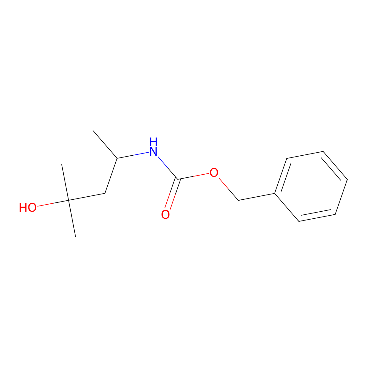 benzyl N-(4-hydroxy-4-methylpentan-2-yl)carbamate molecular structure, CAS 1850212-55-3