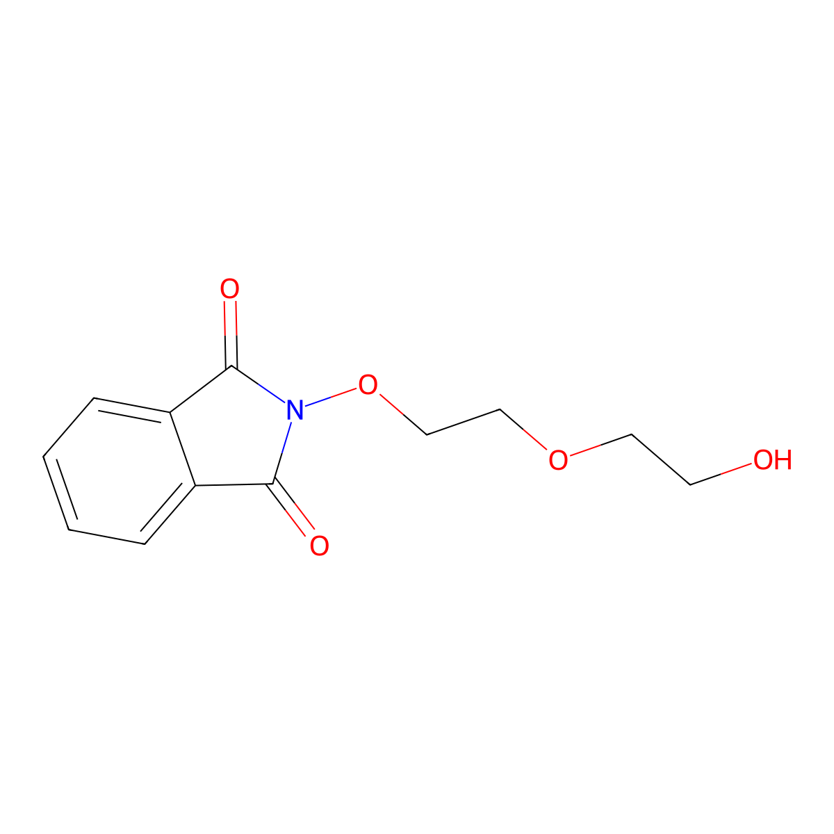 2-(2-(2-Hydroxyethoxy)ethoxy)isoindoline-1,3-dione molecular structure, CAS 185022-23-5