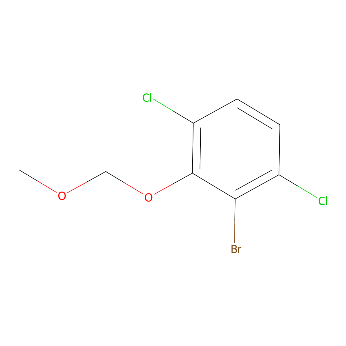 2-Bromo-1,4-dichloro-3-(methoxymethoxy)benzene molecular structure, CAS 1850231-33-2