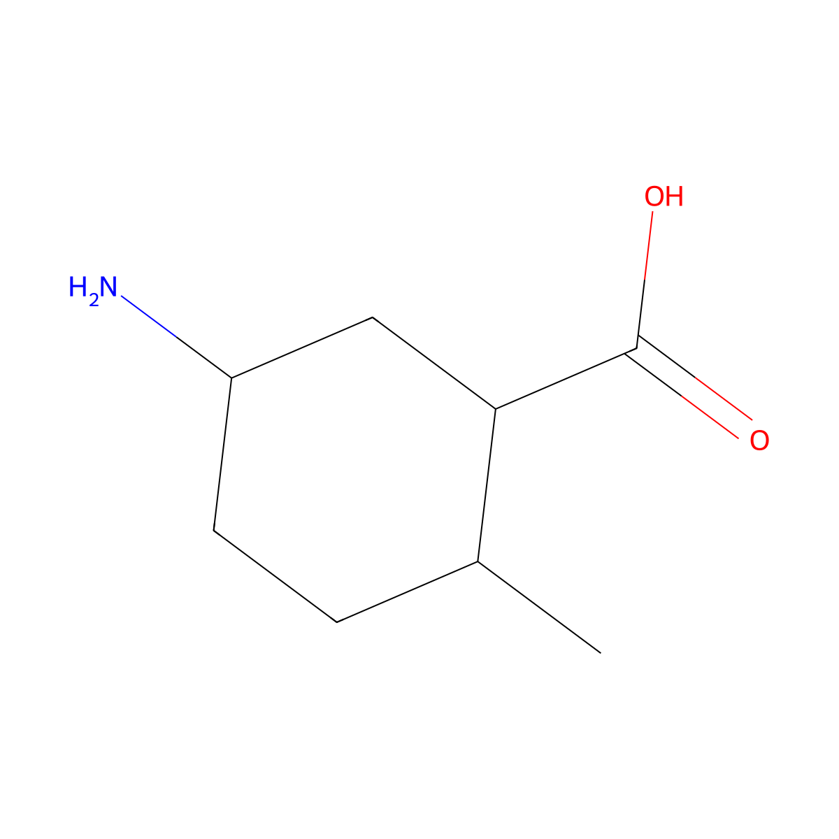 5-Amino-2-methylcyclohexane-1-carboxylic acid molecular structure, CAS 1850245-52-1