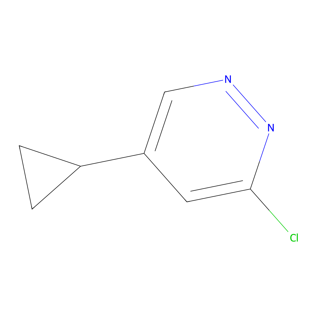 3-Chloro-5-cyclopropylpyridazine molecular structure, CAS 1850276-59-3