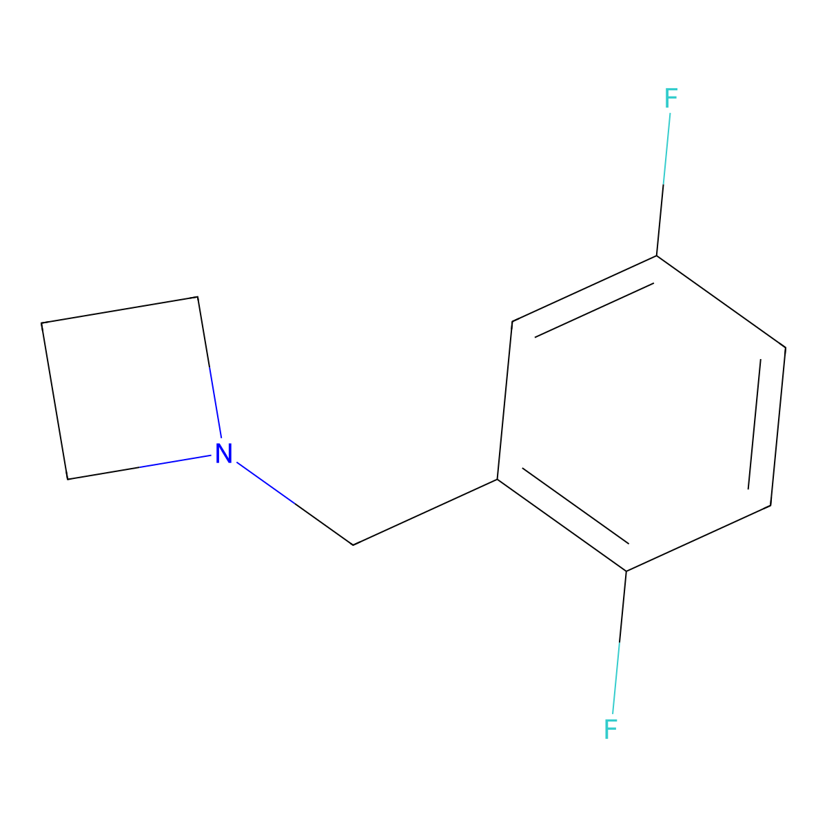 1-(2,5-Difluorobenzyl)azetidine molecular structure, CAS 1850284-08-0