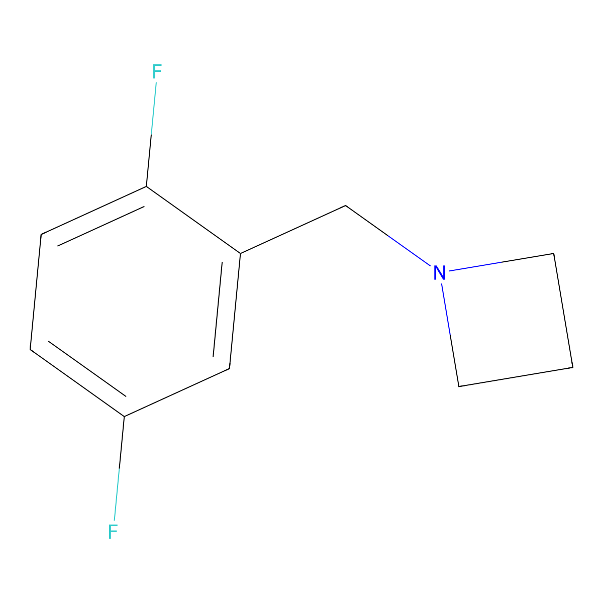 1-(2,5-Difluorobenzyl)azetidine molecular structure, CAS 1850284-08-0