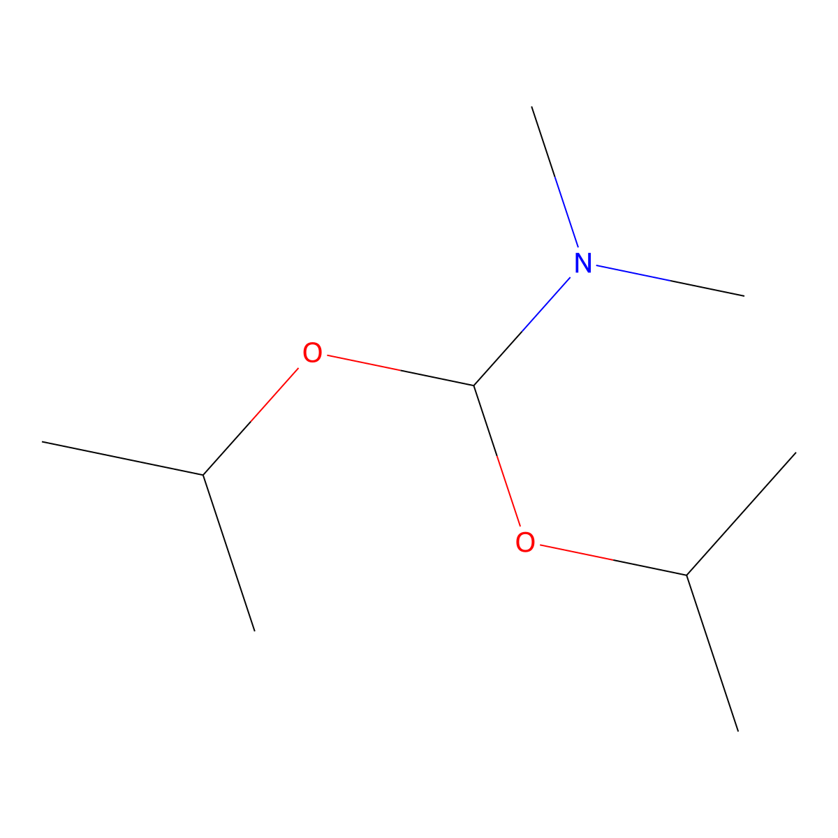 N,N,N-trimethyl-1,1-bis(1-methylethoxy)amine molecular structure, CAS 18503-89-4