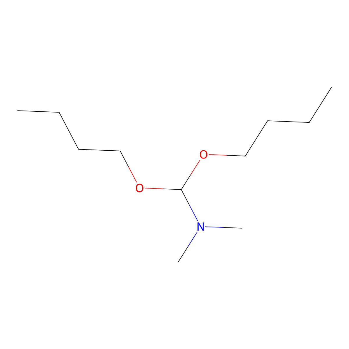 1,1-Dibutoxytrimethylamine molecular structure, CAS 18503-90-7