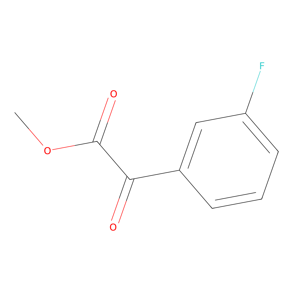 Methyl 2-(3-fluorophenyl)-2-oxoacetate molecular structure, CAS 185030-42-6