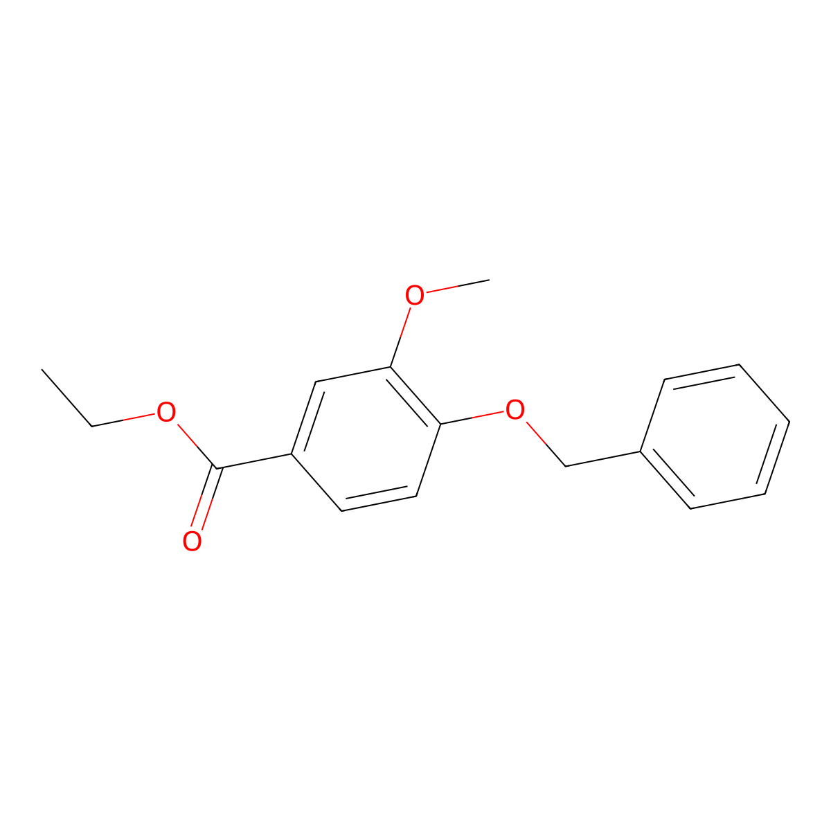Ethyl 4-(benzyloxy)-3-methoxybenzoate molecular structure, CAS 185033-64-1