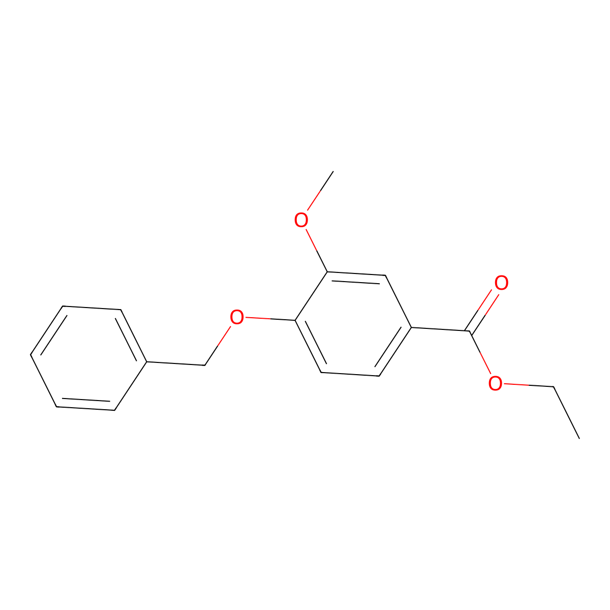Ethyl 4-(benzyloxy)-3-methoxybenzoate molecular structure, CAS 185033-64-1